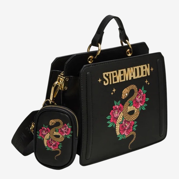 New Black Steve Madden Year of the Snake Bevelyn Crossbody Bag Lunar New Year - Picture 2 of 7